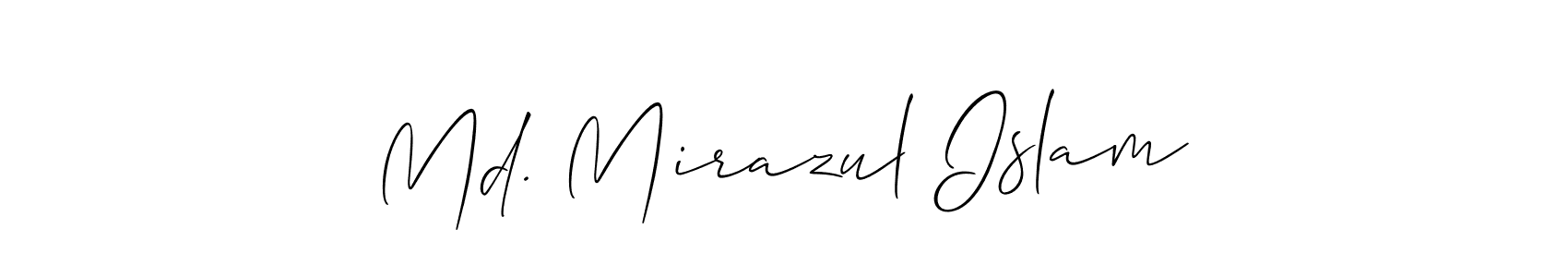 Md. Mirazul Islam stylish signature style. Best Handwritten Sign (Allison_Script) for my name. Handwritten Signature Collection Ideas for my name Md. Mirazul Islam. Md. Mirazul Islam signature style 2 images and pictures png