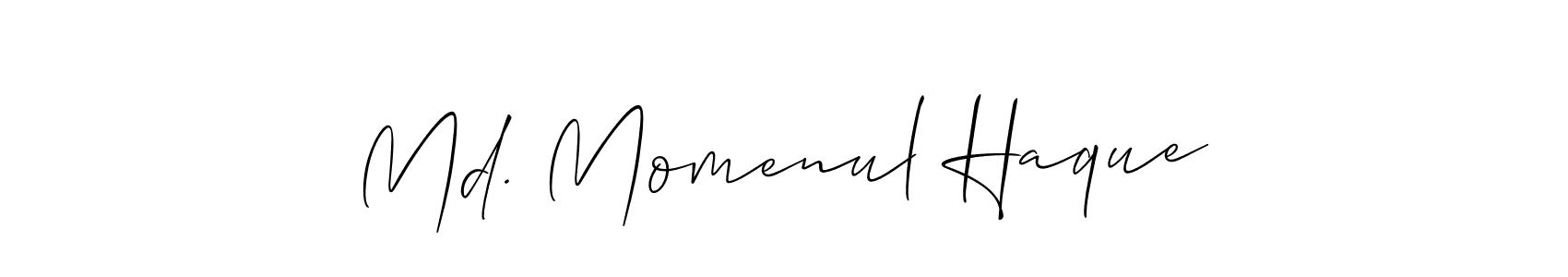 Make a beautiful signature design for name Md. Momenul Haque. With this signature (Allison_Script) style, you can create a handwritten signature for free. Md. Momenul Haque signature style 2 images and pictures png