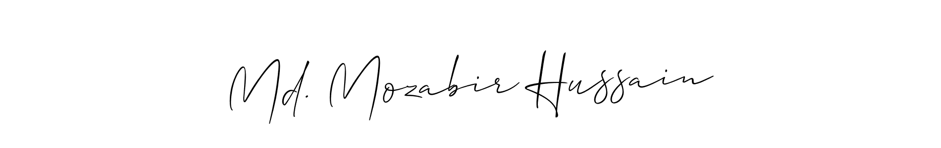 if you are searching for the best signature style for your name Md. Mozabir Hussain. so please give up your signature search. here we have designed multiple signature styles  using Allison_Script. Md. Mozabir Hussain signature style 2 images and pictures png