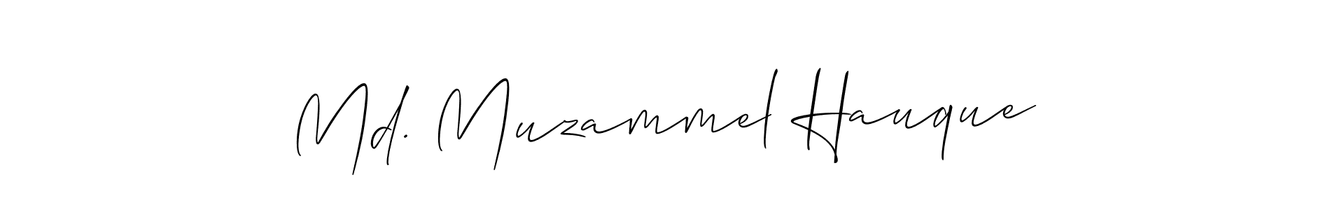 Create a beautiful signature design for name Md. Muzammel Hauque. With this signature (Allison_Script) fonts, you can make a handwritten signature for free. Md. Muzammel Hauque signature style 2 images and pictures png