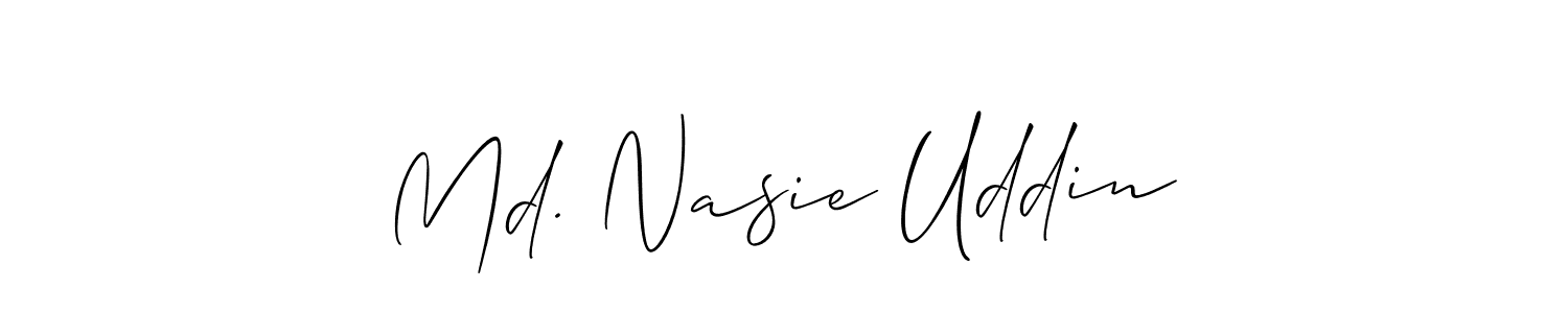 How to make Md. Nasie Uddin name signature. Use Allison_Script style for creating short signs online. This is the latest handwritten sign. Md. Nasie Uddin signature style 2 images and pictures png
