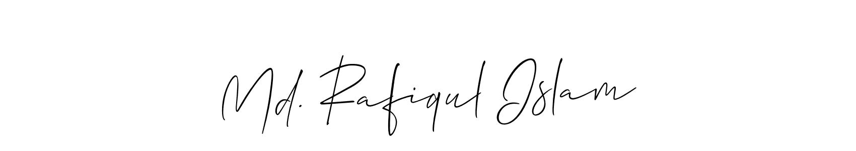 Also You can easily find your signature by using the search form. We will create Md. Rafiqul Islam name handwritten signature images for you free of cost using Allison_Script sign style. Md. Rafiqul Islam signature style 2 images and pictures png