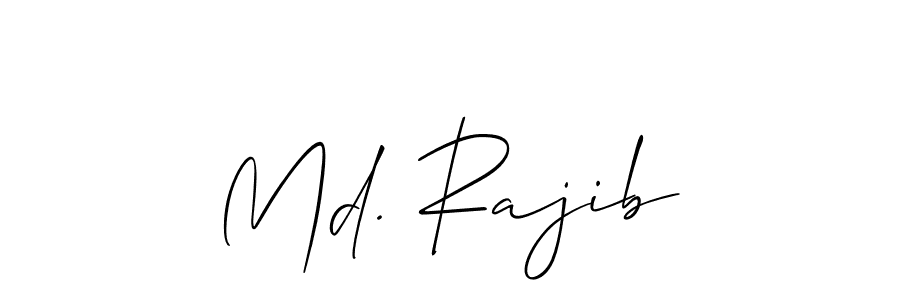 How to make Md. Rajib name signature. Use Allison_Script style for creating short signs online. This is the latest handwritten sign. Md. Rajib signature style 2 images and pictures png