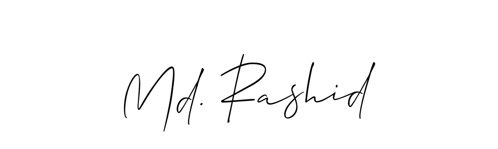 if you are searching for the best signature style for your name Md. Rashid. so please give up your signature search. here we have designed multiple signature styles  using Allison_Script. Md. Rashid signature style 2 images and pictures png