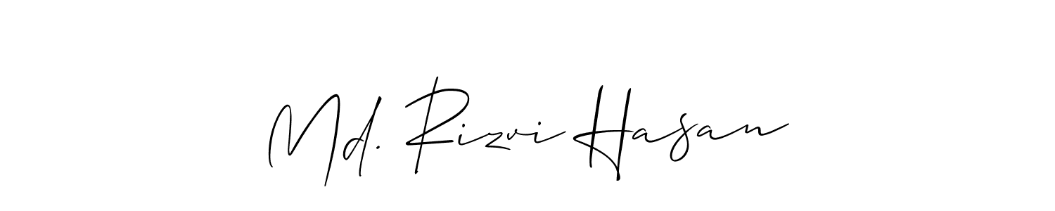 Use a signature maker to create a handwritten signature online. With this signature software, you can design (Allison_Script) your own signature for name Md. Rizvi Hasan. Md. Rizvi Hasan signature style 2 images and pictures png