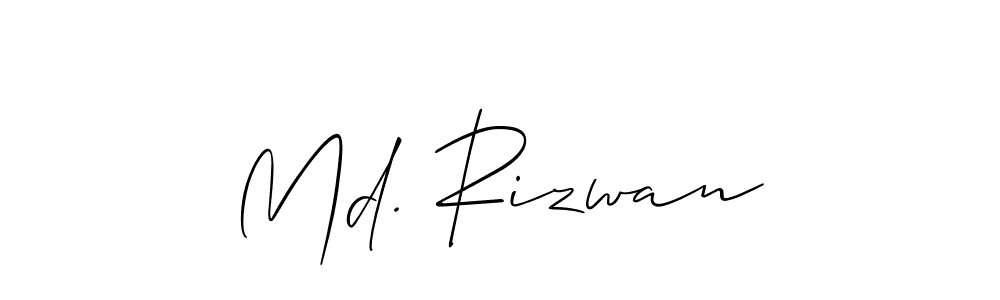 if you are searching for the best signature style for your name Md. Rizwan. so please give up your signature search. here we have designed multiple signature styles  using Allison_Script. Md. Rizwan signature style 2 images and pictures png