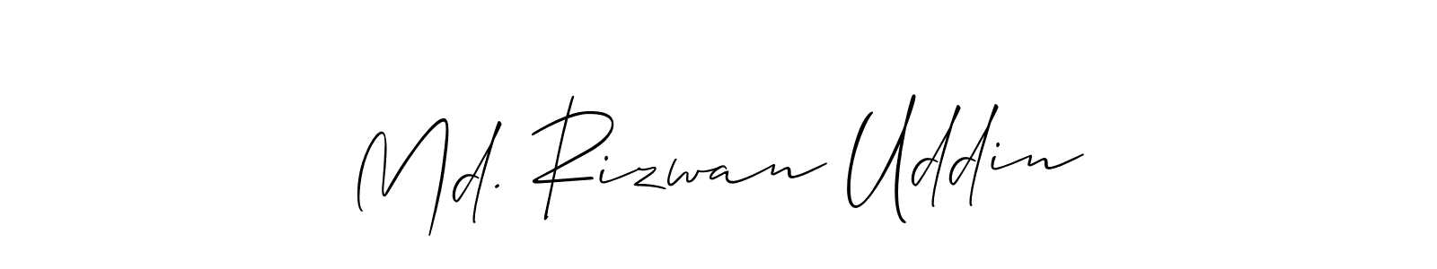 Make a short Md. Rizwan Uddin signature style. Manage your documents anywhere anytime using Allison_Script. Create and add eSignatures, submit forms, share and send files easily. Md. Rizwan Uddin signature style 2 images and pictures png