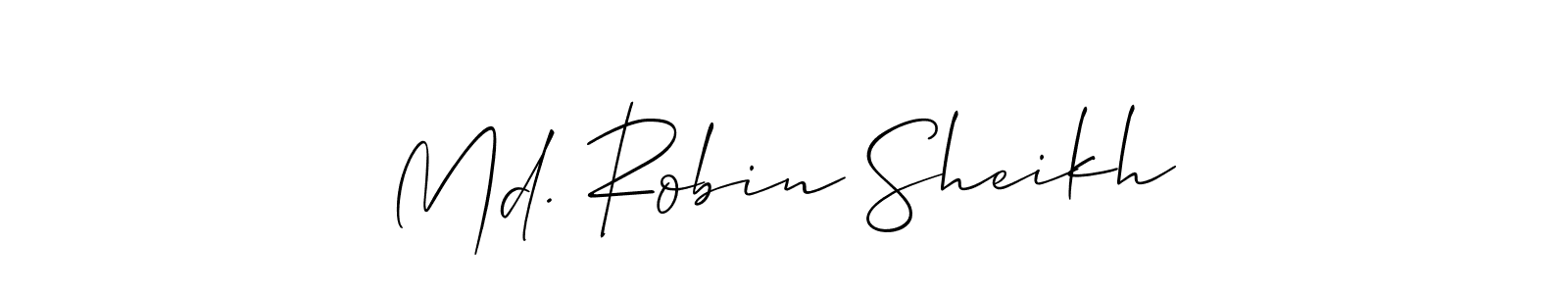 Make a beautiful signature design for name Md. Robin Sheikh. With this signature (Allison_Script) style, you can create a handwritten signature for free. Md. Robin Sheikh signature style 2 images and pictures png