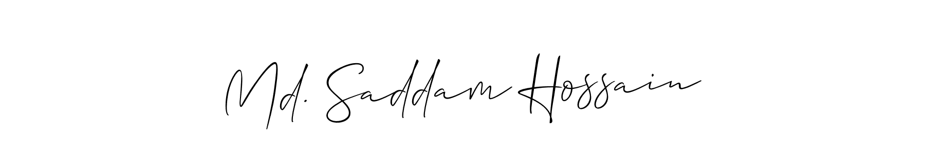 Make a beautiful signature design for name Md. Saddam Hossain. With this signature (Allison_Script) style, you can create a handwritten signature for free. Md. Saddam Hossain signature style 2 images and pictures png