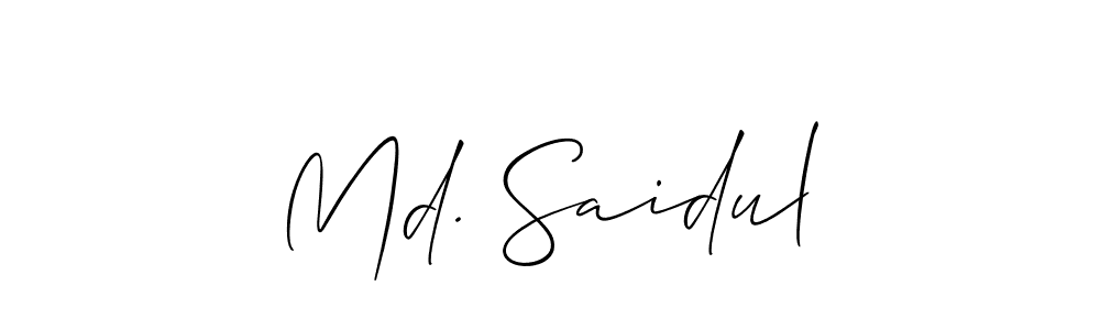 Design your own signature with our free online signature maker. With this signature software, you can create a handwritten (Allison_Script) signature for name Md. Saidul. Md. Saidul signature style 2 images and pictures png