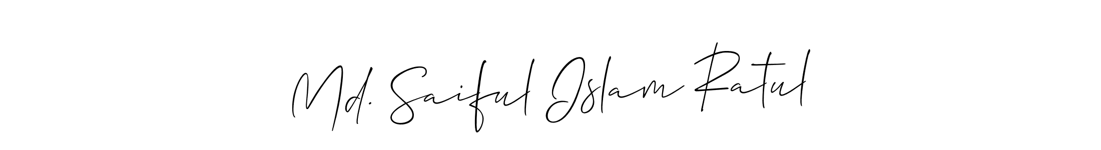 It looks lik you need a new signature style for name Md. Saiful Islam Ratul. Design unique handwritten (Allison_Script) signature with our free signature maker in just a few clicks. Md. Saiful Islam Ratul signature style 2 images and pictures png