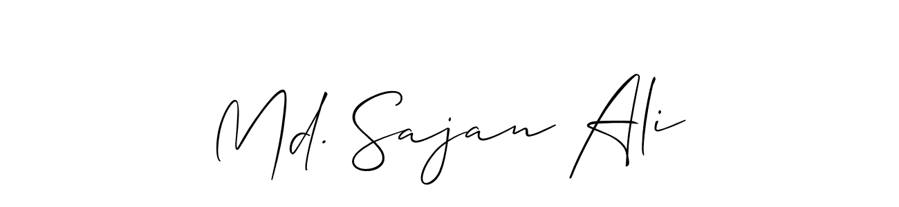 Design your own signature with our free online signature maker. With this signature software, you can create a handwritten (Allison_Script) signature for name Md. Sajan Ali. Md. Sajan Ali signature style 2 images and pictures png