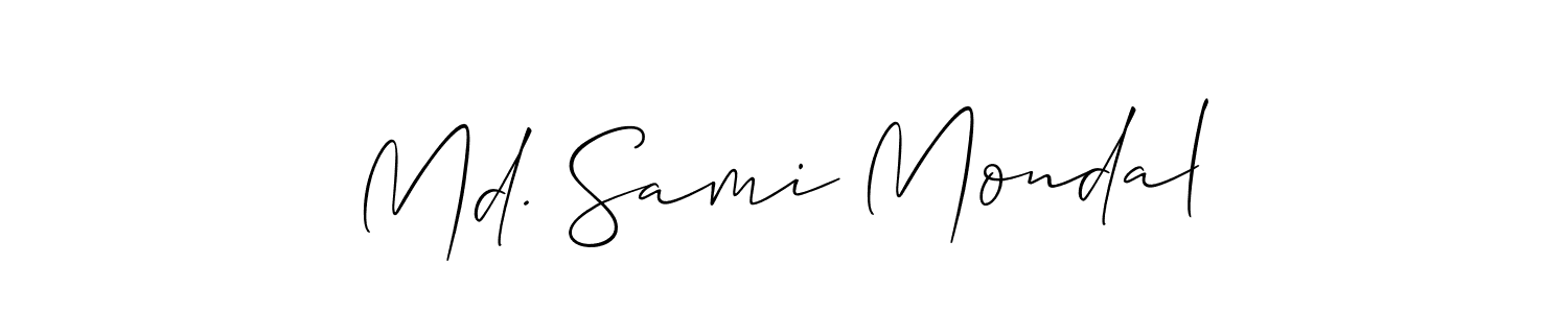 Also You can easily find your signature by using the search form. We will create Md. Sami Mondal name handwritten signature images for you free of cost using Allison_Script sign style. Md. Sami Mondal signature style 2 images and pictures png