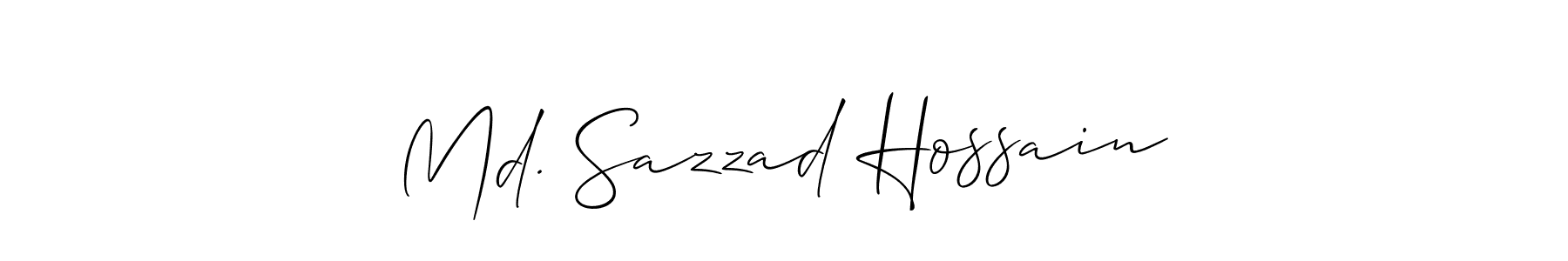 Also You can easily find your signature by using the search form. We will create Md. Sazzad Hossain name handwritten signature images for you free of cost using Allison_Script sign style. Md. Sazzad Hossain signature style 2 images and pictures png