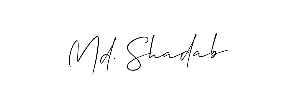 Once you've used our free online signature maker to create your best signature Allison_Script style, it's time to enjoy all of the benefits that Md. Shadab name signing documents. Md. Shadab signature style 2 images and pictures png