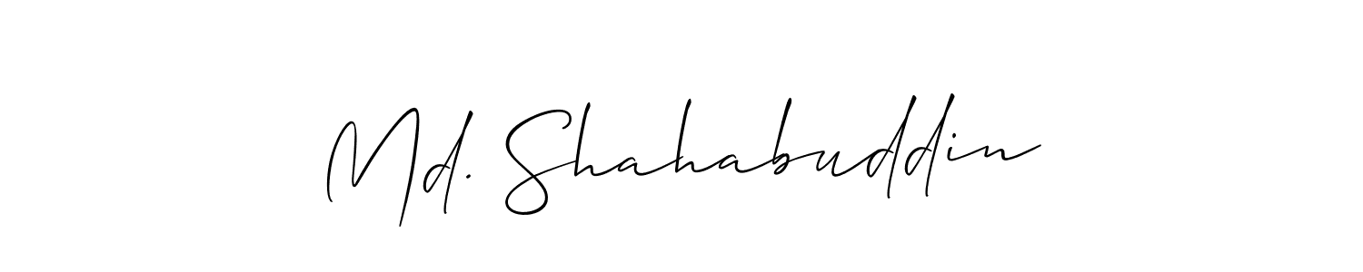 Design your own signature with our free online signature maker. With this signature software, you can create a handwritten (Allison_Script) signature for name Md. Shahabuddin. Md. Shahabuddin signature style 2 images and pictures png