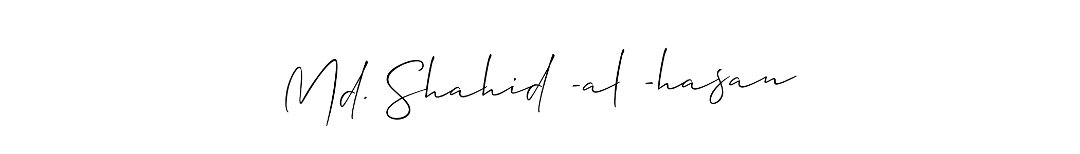 Design your own signature with our free online signature maker. With this signature software, you can create a handwritten (Allison_Script) signature for name Md. Shahid -al -hasan. Md. Shahid -al -hasan signature style 2 images and pictures png