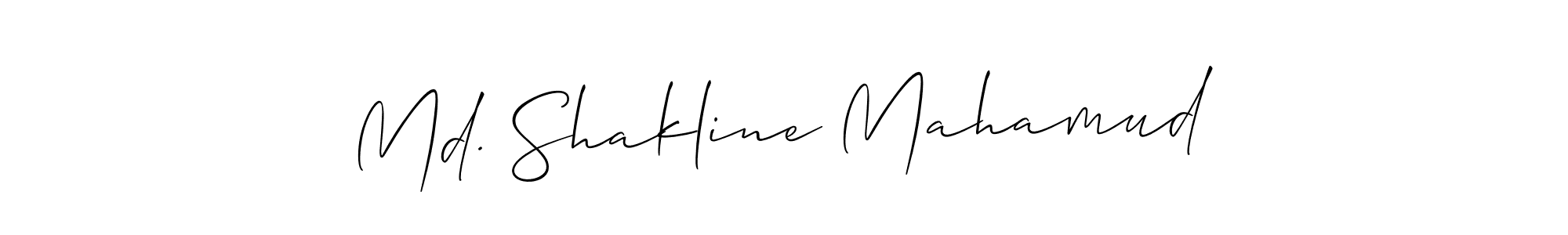 Make a beautiful signature design for name Md. Shakline Mahamud. With this signature (Allison_Script) style, you can create a handwritten signature for free. Md. Shakline Mahamud signature style 2 images and pictures png