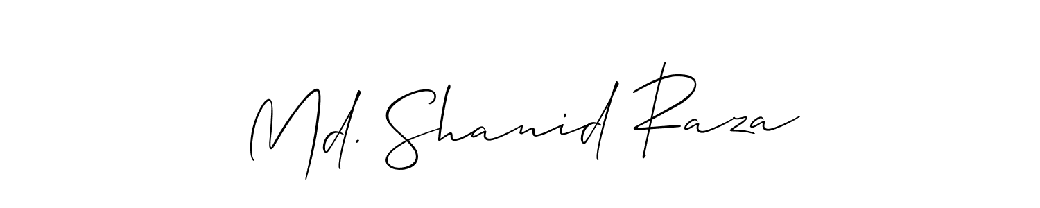 Design your own signature with our free online signature maker. With this signature software, you can create a handwritten (Allison_Script) signature for name Md. Shanid Raza. Md. Shanid Raza signature style 2 images and pictures png