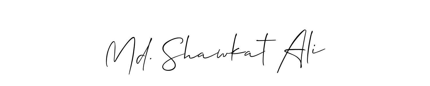 Make a beautiful signature design for name Md. Shawkat Ali. With this signature (Allison_Script) style, you can create a handwritten signature for free. Md. Shawkat Ali signature style 2 images and pictures png