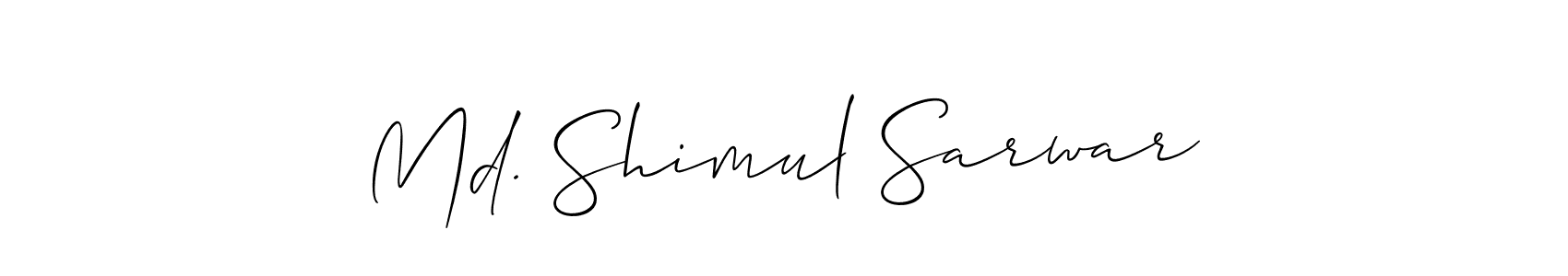 This is the best signature style for the Md. Shimul Sarwar name. Also you like these signature font (Allison_Script). Mix name signature. Md. Shimul Sarwar signature style 2 images and pictures png