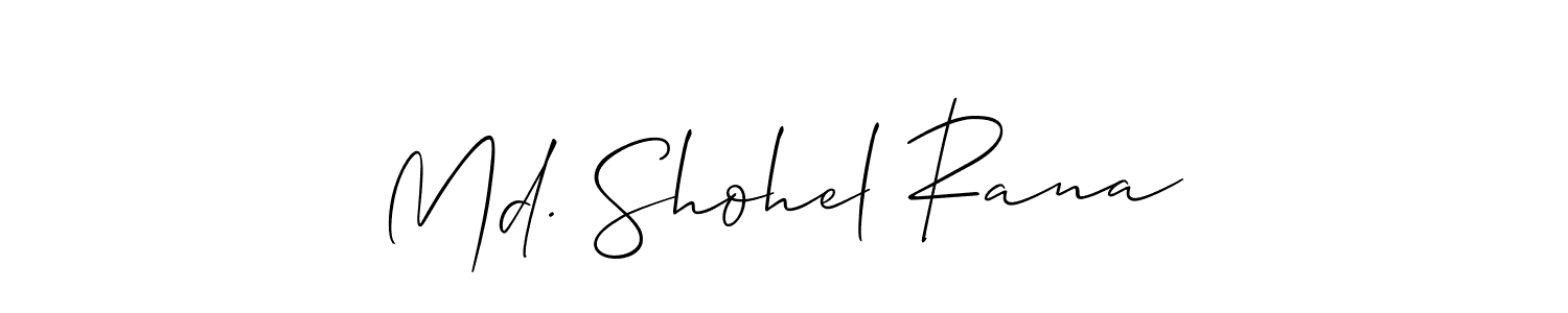 Create a beautiful signature design for name Md. Shohel Rana. With this signature (Allison_Script) fonts, you can make a handwritten signature for free. Md. Shohel Rana signature style 2 images and pictures png