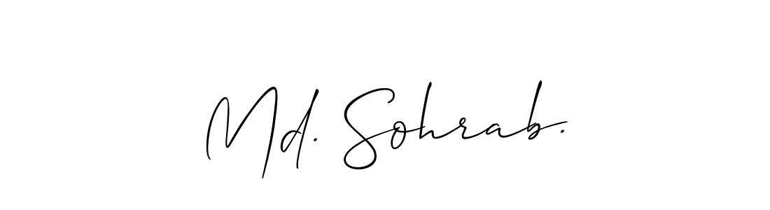 Make a beautiful signature design for name Md. Sohrab.. With this signature (Allison_Script) style, you can create a handwritten signature for free. Md. Sohrab. signature style 2 images and pictures png