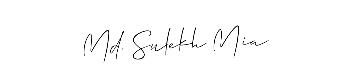 Create a beautiful signature design for name Md. Sulekh Mia. With this signature (Allison_Script) fonts, you can make a handwritten signature for free. Md. Sulekh Mia signature style 2 images and pictures png