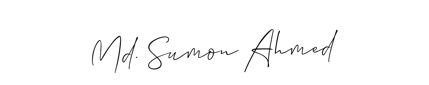 How to Draw Md. Sumon Ahmed signature style? Allison_Script is a latest design signature styles for name Md. Sumon Ahmed. Md. Sumon Ahmed signature style 2 images and pictures png