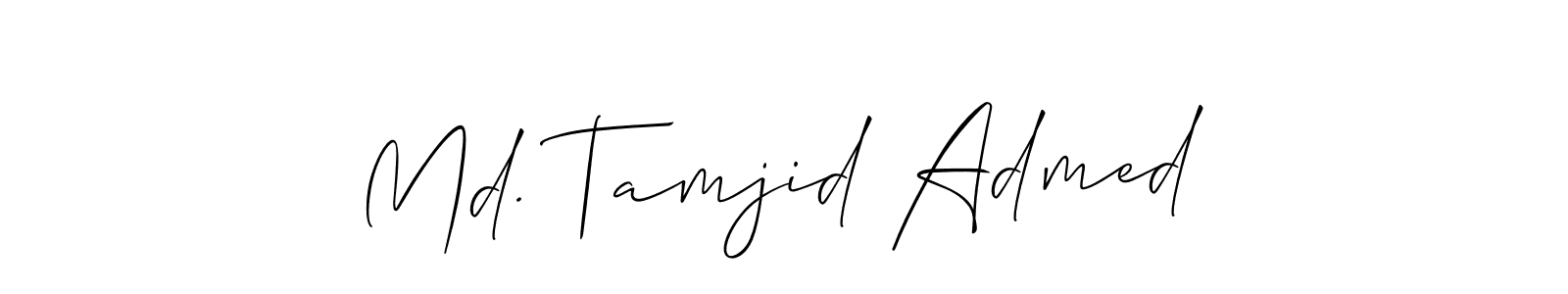 How to Draw Md. Tamjid Admed signature style? Allison_Script is a latest design signature styles for name Md. Tamjid Admed. Md. Tamjid Admed signature style 2 images and pictures png