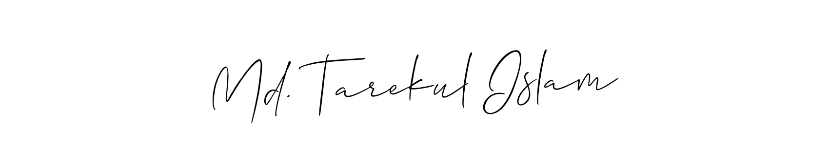 This is the best signature style for the Md. Tarekul Islam name. Also you like these signature font (Allison_Script). Mix name signature. Md. Tarekul Islam signature style 2 images and pictures png