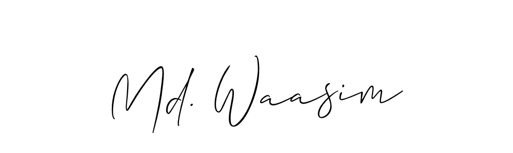 Similarly Allison_Script is the best handwritten signature design. Signature creator online .You can use it as an online autograph creator for name Md. Waasim. Md. Waasim signature style 2 images and pictures png