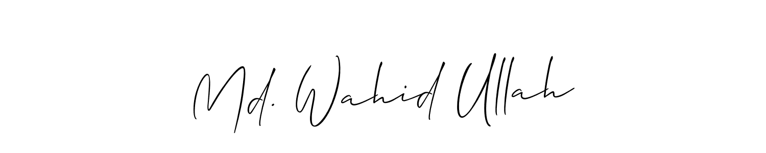 Make a short Md. Wahid Ullah signature style. Manage your documents anywhere anytime using Allison_Script. Create and add eSignatures, submit forms, share and send files easily. Md. Wahid Ullah signature style 2 images and pictures png