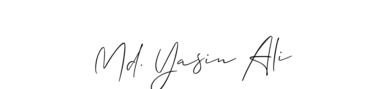 Also You can easily find your signature by using the search form. We will create Md. Yasin Ali name handwritten signature images for you free of cost using Allison_Script sign style. Md. Yasin Ali signature style 2 images and pictures png