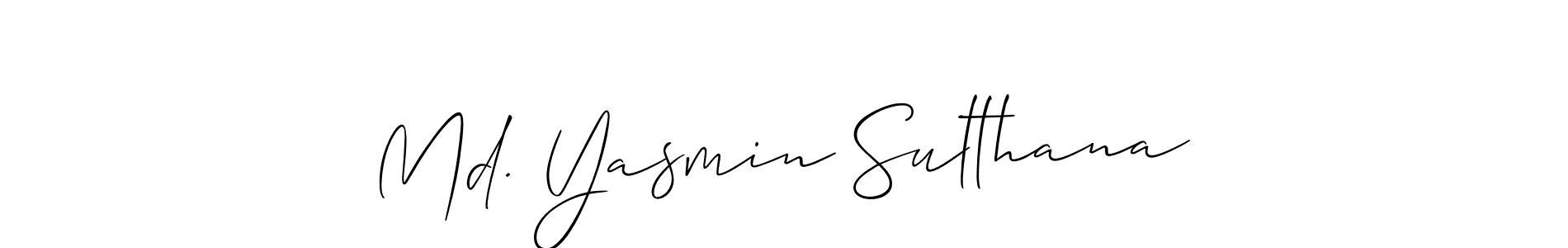 How to Draw Md. Yasmin Sulthana signature style? Allison_Script is a latest design signature styles for name Md. Yasmin Sulthana. Md. Yasmin Sulthana signature style 2 images and pictures png