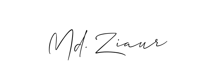 Design your own signature with our free online signature maker. With this signature software, you can create a handwritten (Allison_Script) signature for name Md. Ziaur. Md. Ziaur signature style 2 images and pictures png