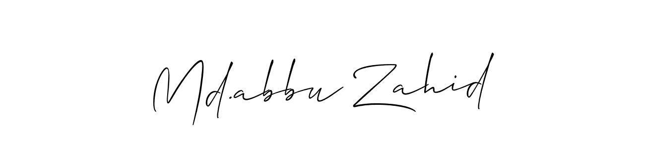 if you are searching for the best signature style for your name Md.abbu Zahid. so please give up your signature search. here we have designed multiple signature styles  using Allison_Script. Md.abbu Zahid signature style 2 images and pictures png