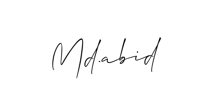 Best and Professional Signature Style for Md.abid. Allison_Script Best Signature Style Collection. Md.abid signature style 2 images and pictures png