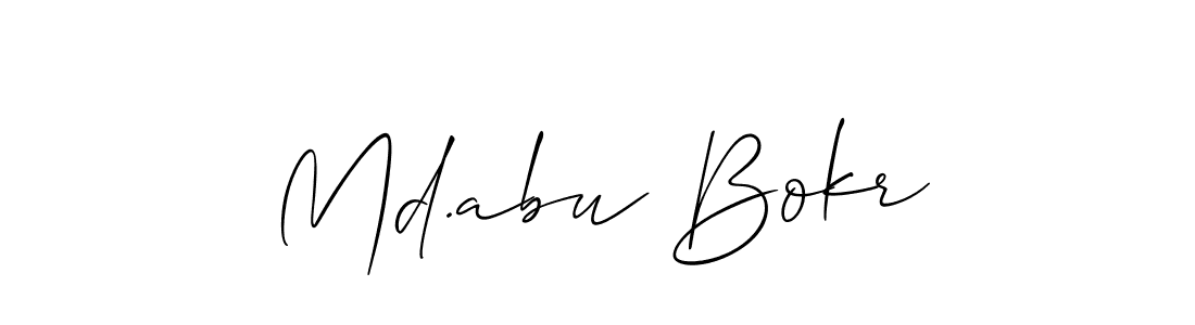 Best and Professional Signature Style for Md.abu Bokr. Allison_Script Best Signature Style Collection. Md.abu Bokr signature style 2 images and pictures png
