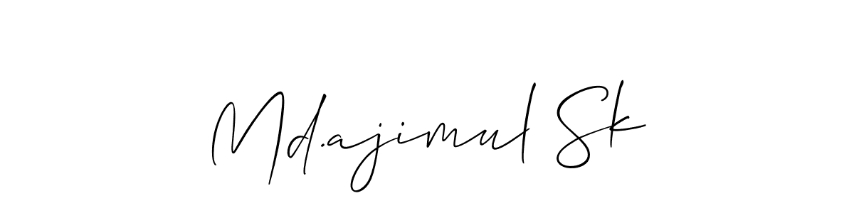 if you are searching for the best signature style for your name Md.ajimul Sk. so please give up your signature search. here we have designed multiple signature styles  using Allison_Script. Md.ajimul Sk signature style 2 images and pictures png