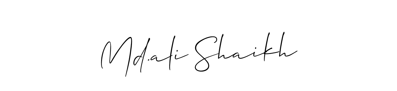 This is the best signature style for the Md.ali Shaikh name. Also you like these signature font (Allison_Script). Mix name signature. Md.ali Shaikh signature style 2 images and pictures png