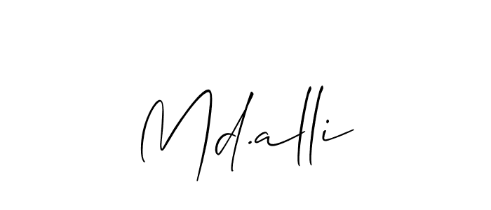 Also You can easily find your signature by using the search form. We will create Md.alli name handwritten signature images for you free of cost using Allison_Script sign style. Md.alli signature style 2 images and pictures png