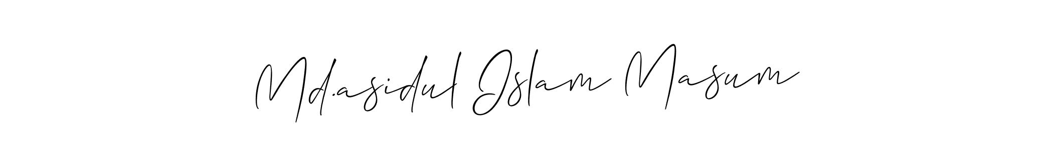 if you are searching for the best signature style for your name Md.asidul Islam Masum. so please give up your signature search. here we have designed multiple signature styles  using Allison_Script. Md.asidul Islam Masum signature style 2 images and pictures png
