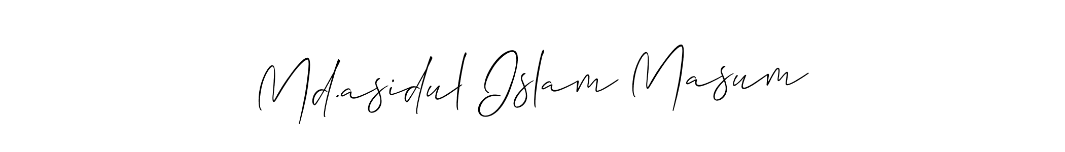 Make a beautiful signature design for name Md.asidul Islam Masum. With this signature (Allison_Script) style, you can create a handwritten signature for free. Md.asidul Islam Masum signature style 2 images and pictures png