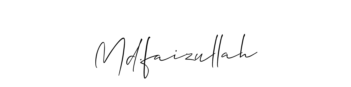 How to make Md.faizullah signature? Allison_Script is a professional autograph style. Create handwritten signature for Md.faizullah name. Md.faizullah signature style 2 images and pictures png