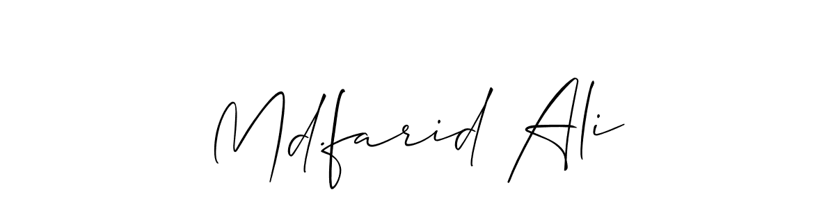 Here are the top 10 professional signature styles for the name Md.farid Ali. These are the best autograph styles you can use for your name. Md.farid Ali signature style 2 images and pictures png