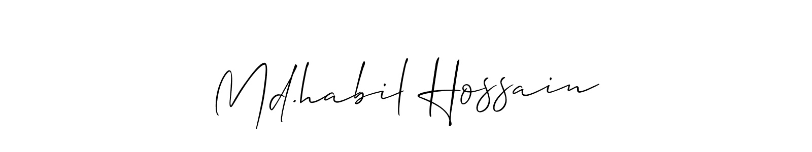 Make a beautiful signature design for name Md.habil Hossain. Use this online signature maker to create a handwritten signature for free. Md.habil Hossain signature style 2 images and pictures png