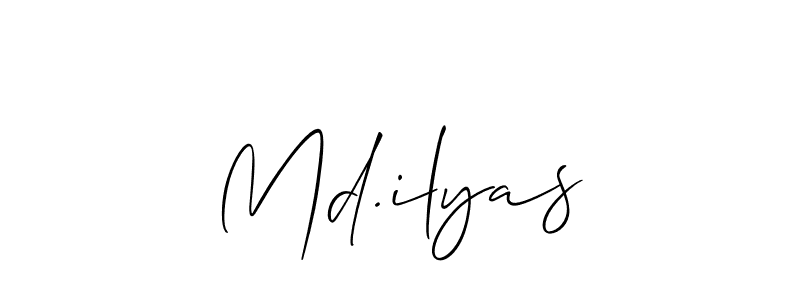 Best and Professional Signature Style for Md.ilyas. Allison_Script Best Signature Style Collection. Md.ilyas signature style 2 images and pictures png