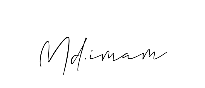 Design your own signature with our free online signature maker. With this signature software, you can create a handwritten (Allison_Script) signature for name Md.imam. Md.imam signature style 2 images and pictures png