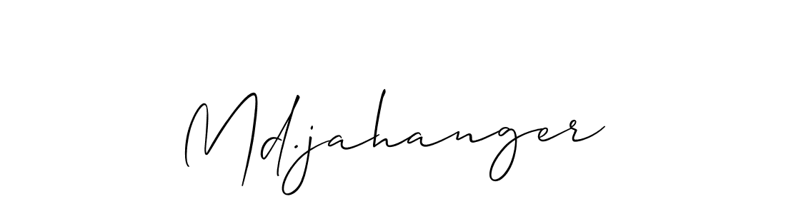 How to Draw Md.jahanger signature style? Allison_Script is a latest design signature styles for name Md.jahanger. Md.jahanger signature style 2 images and pictures png
